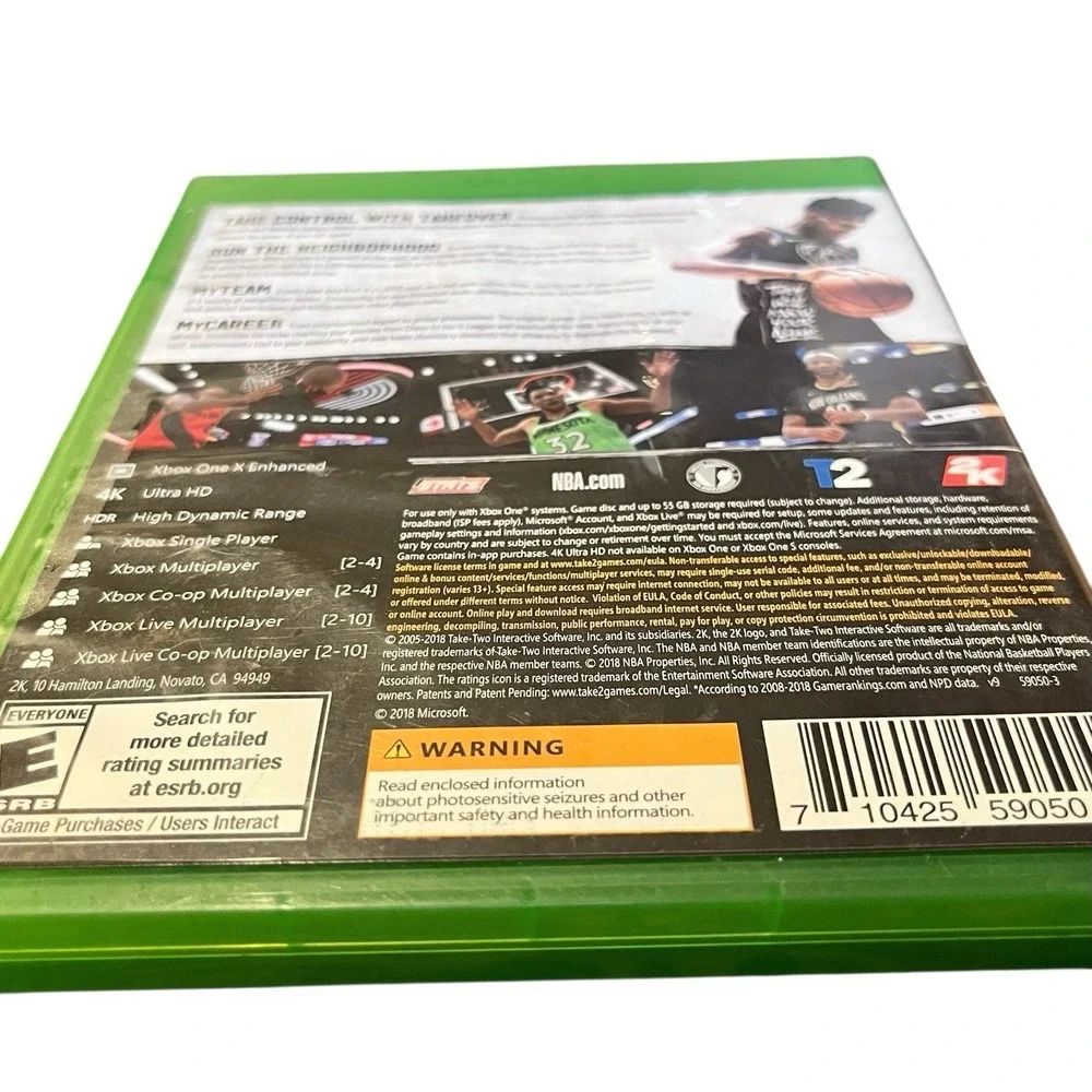 NBA 2K19 Microsoft Xbox One XONE Game Basketball Manual Included Tested Works